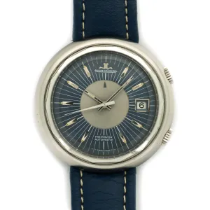 Jaeger Lecoultre Steel Memovox Snowdrop Watch Ref. E877