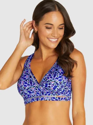 Kalamata E/F Underwire Wrap Bra in Azure