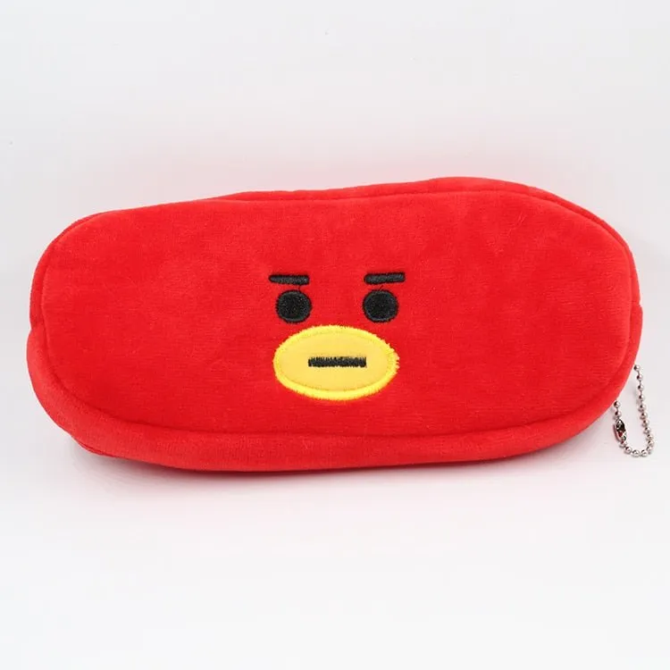 Kawaii Watermelon and Strawberry Plush Pencil Pouch
