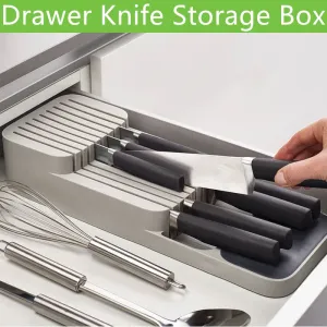 Kitchen Knife Holder Knife Storage Box Knife Separation Organizer Cutlery Drawer Storage Box