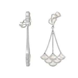 Koi Cascade Two-Tier Mother of Pearl Drop Sterling Silver Earrings | Jan Leslie