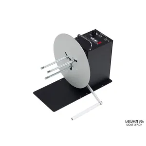 Labelmate Powered Label Unwinder with Adjustable Core-Holder for labels up to 6.5” wide UCAT-3-ACH