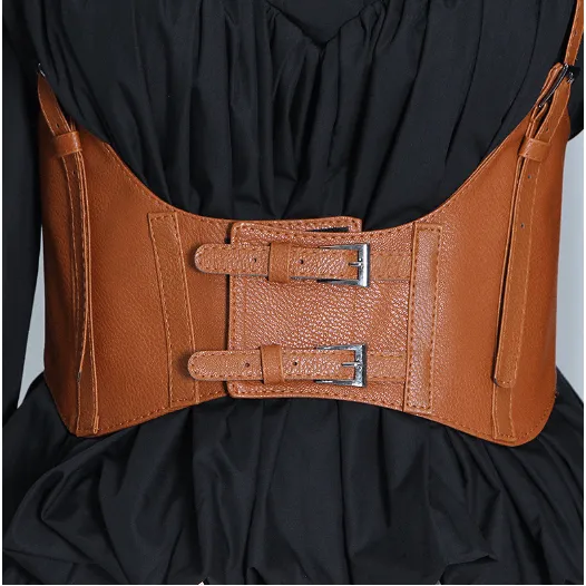 Lace-up design strap waist seal waist shirt
