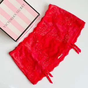 LARGE Victoria’s Secret red studded garter skirt