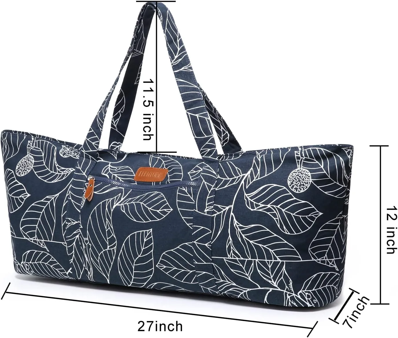 Large Yoga Mat Bag for Women Men, Travel Yoga Gym Bag for Pilates Office Beach Workout, Yoga Mat Tote Carrier with Mat Strap for 1/4" 1/2" Thick Exercise Yoga Mat
