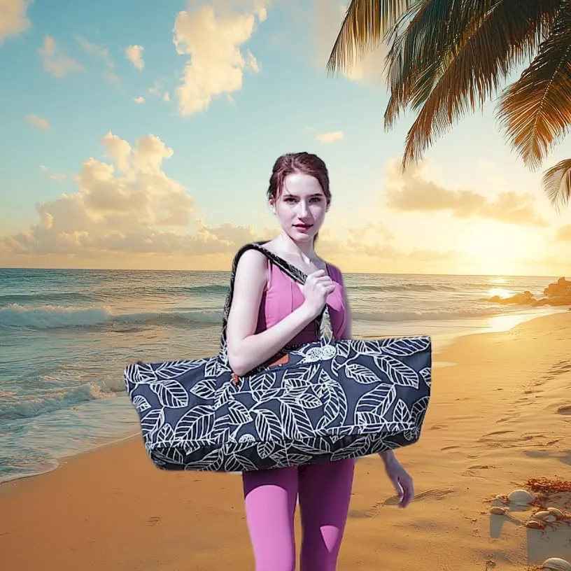 Large Yoga Mat Bag for Women Men, Travel Yoga Gym Bag for Pilates Office Beach Workout, Yoga Mat Tote Carrier with Mat Strap for 1/4" 1/2" Thick Exercise Yoga Mat