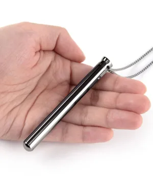 Le Wand Necklace Rechargeable Vibrator - Discreet Wearable with 8 Vibration Modes and Travel Pouch