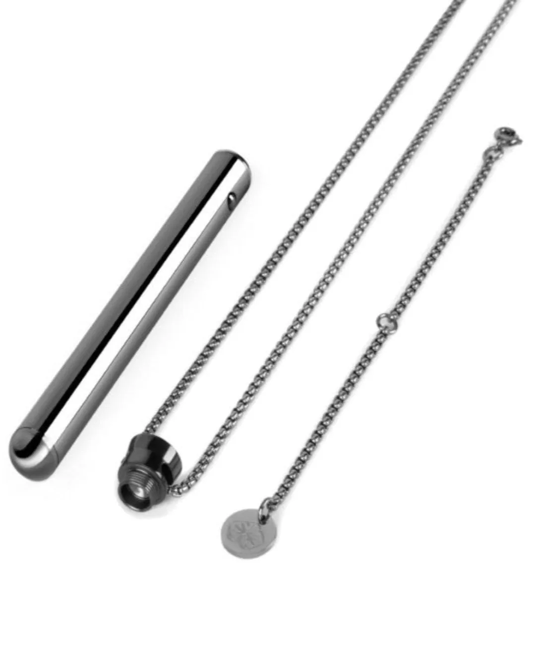 Le Wand Necklace Rechargeable Vibrator - Discreet Wearable with 8 Vibration Modes and Travel Pouch