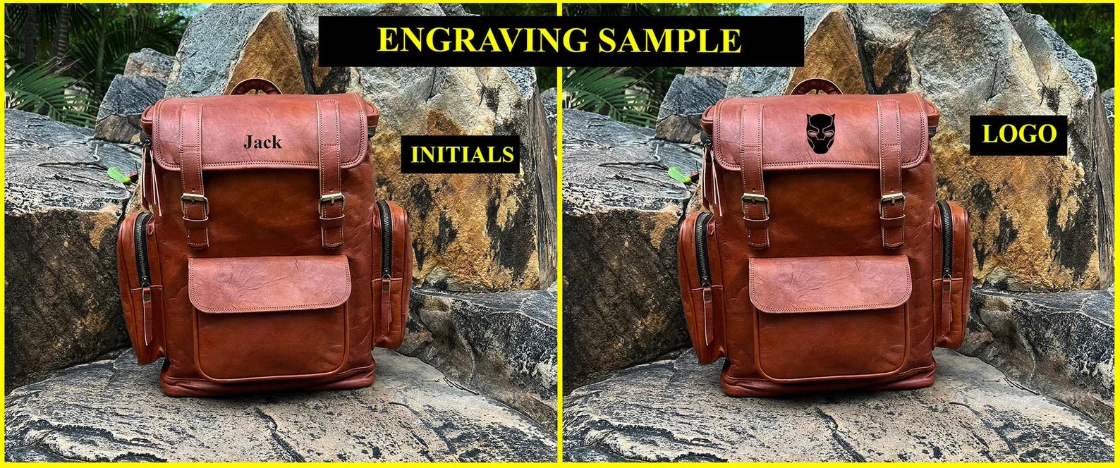 Leather Backpack, Travel Backpack Rucksack