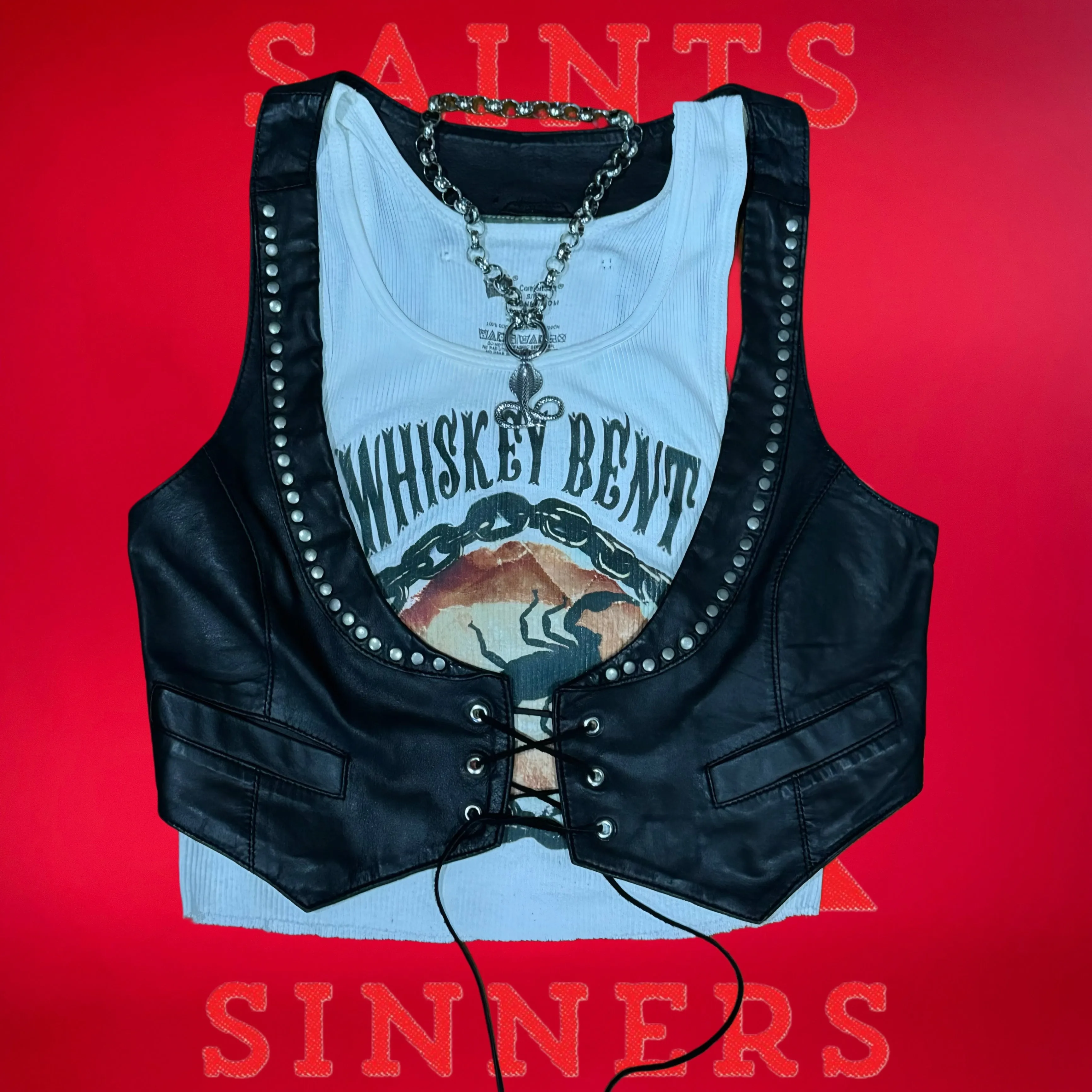 Leather Studded Vest