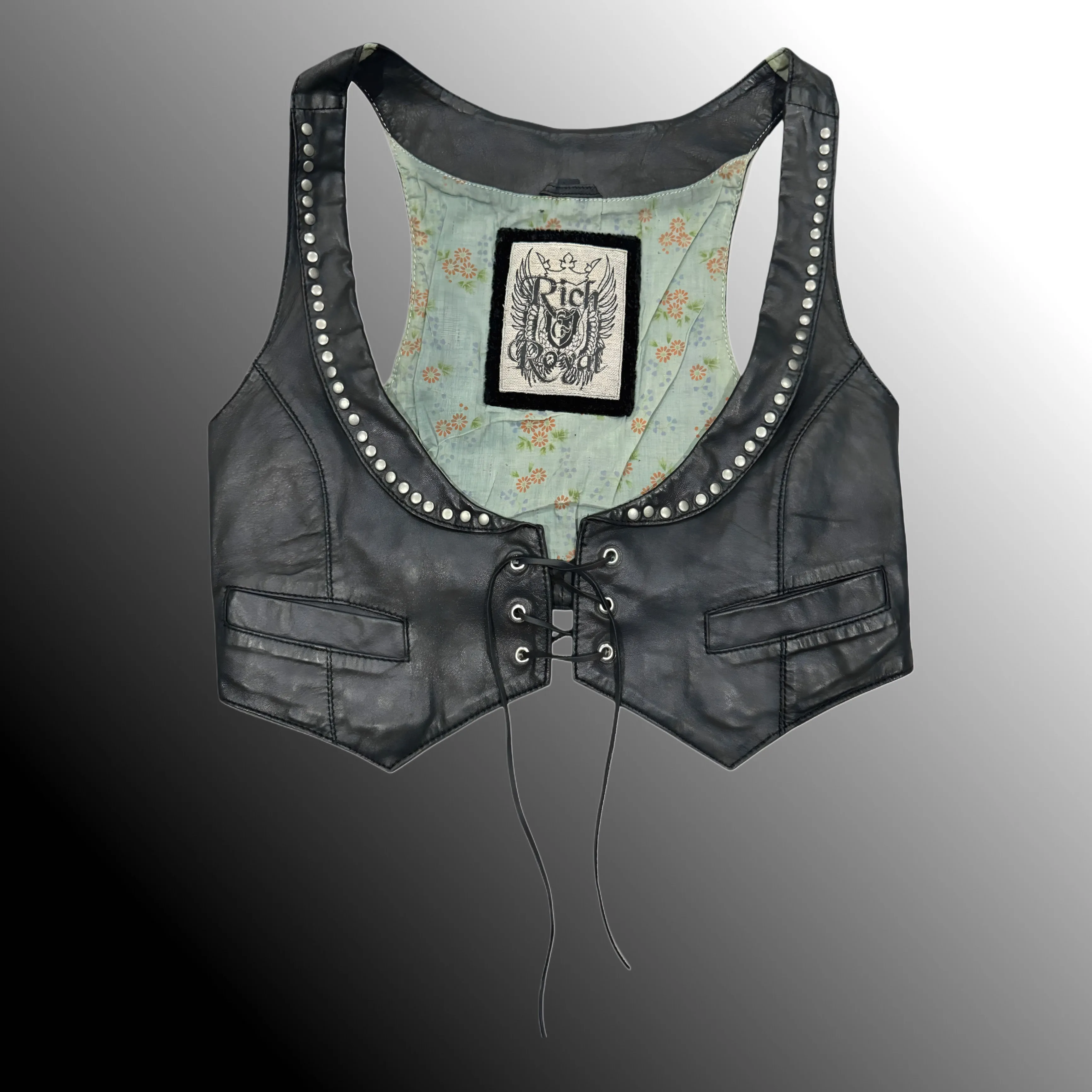 Leather Studded Vest