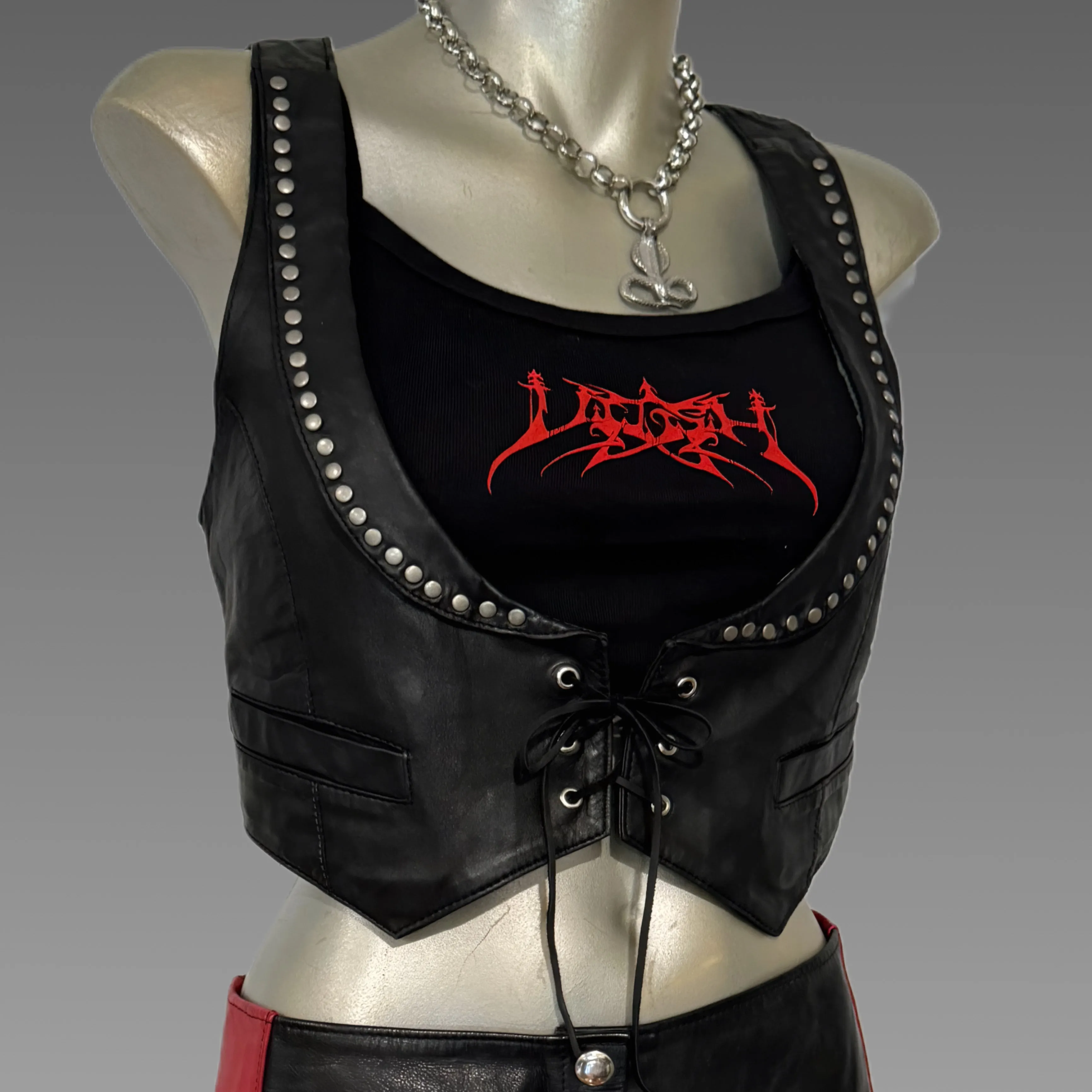 Leather Studded Vest