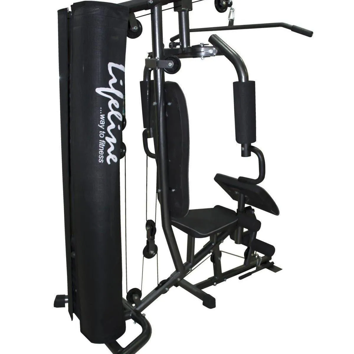 Lifeline Home Gym Setup Deluxe 005 For Workout At Home Bundles With Chest Expander, Skipping Rope and Gym Curve Bench 5501A || Available on EMI