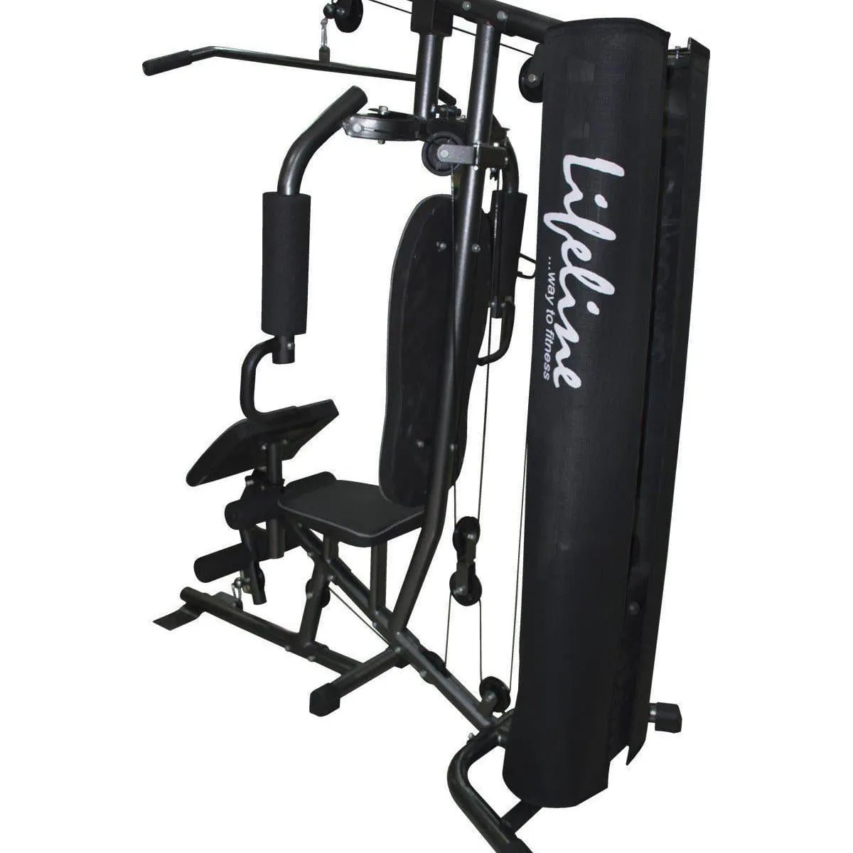 Lifeline Home Gym Setup Deluxe 005 For Workout At Home Bundles With Chest Expander, Skipping Rope and Gym Curve Bench 5501A || Available on EMI