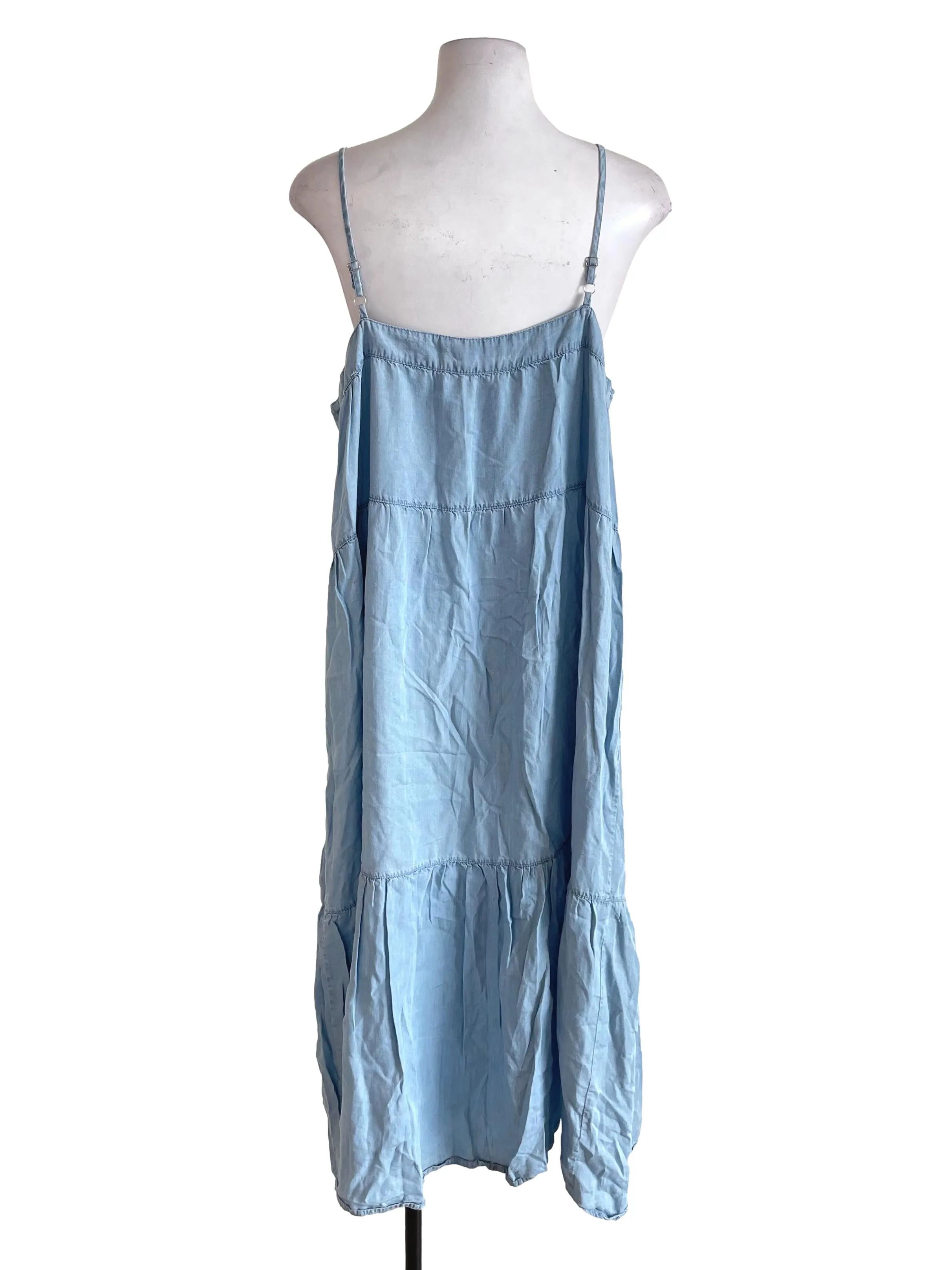 Light Blue Button Jumper Dress TEM
