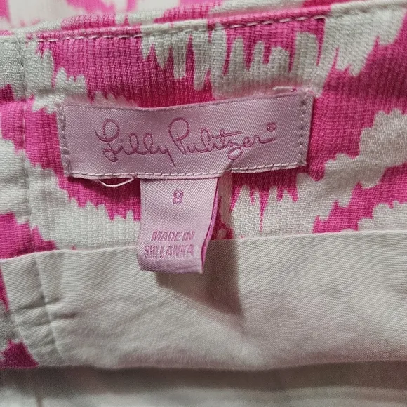 Lilly Pulitzer Skort Womens Size 8 Ella Pink Zebra Print Skirt with Shorts