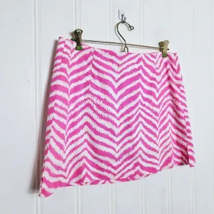 Lilly Pulitzer Skort Womens Size 8 Ella Pink Zebra Print Skirt with Shorts