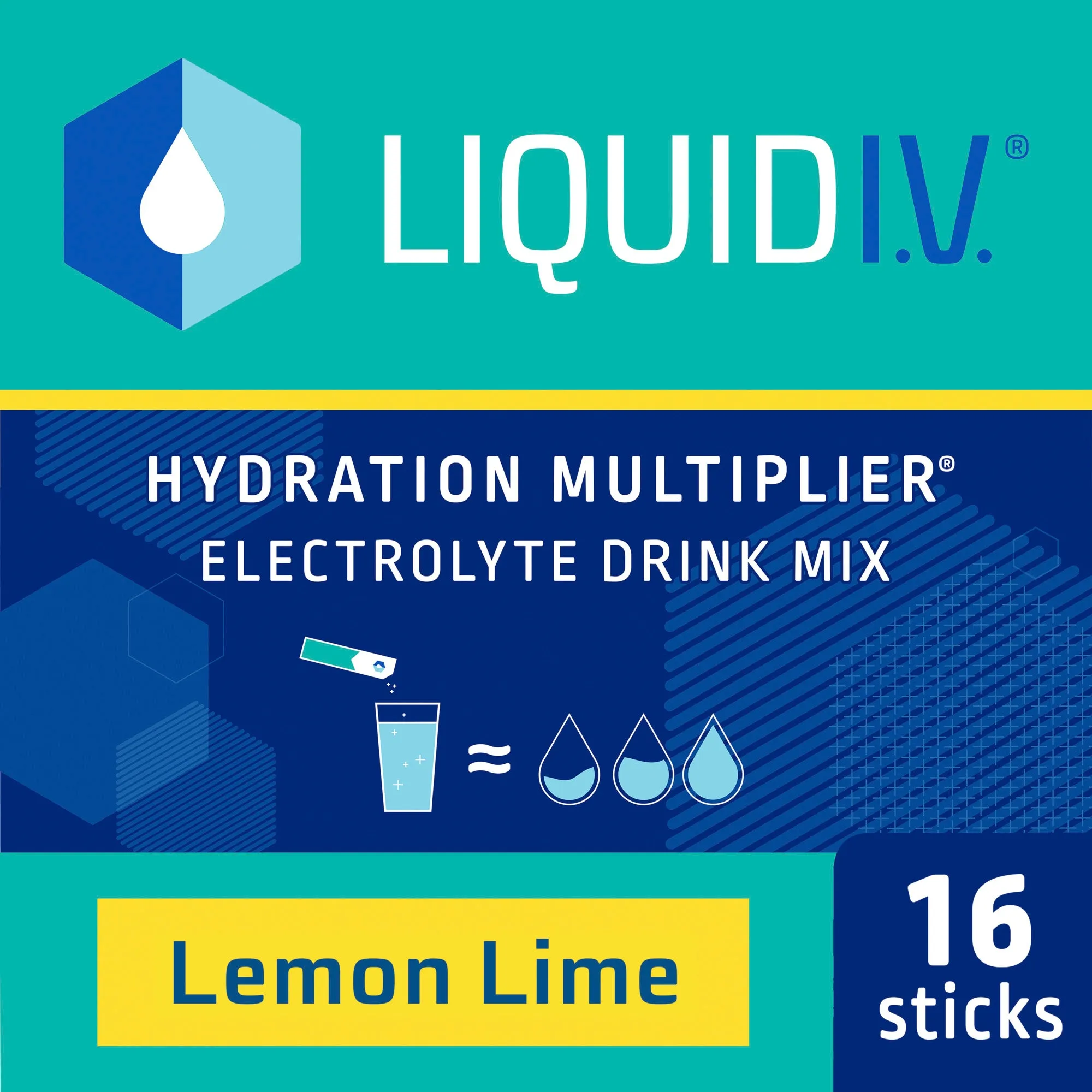 Liquid I.V. Hydration Multiplier Lemon Lime 16 Count