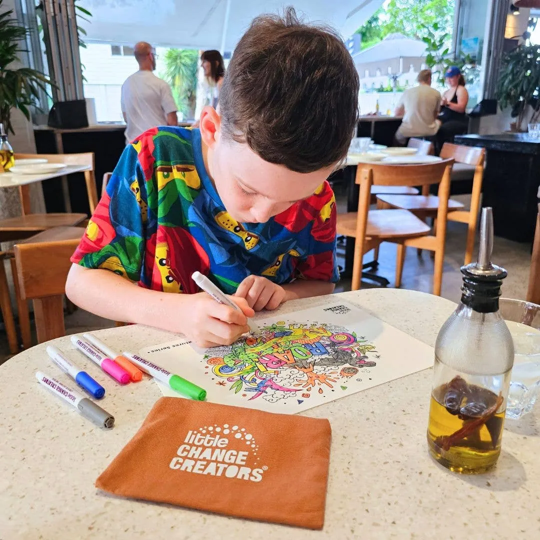 Little Change Creators - G’DAY! Pocket Reusable Colouring In Set | Australian Gift
