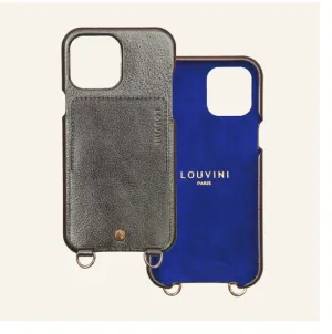 Louvini Coque Etui Lou Anthracite Metallique - IPHONE 15 PRO