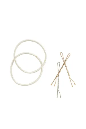 MAE 40-2500BL Combo Elastic and Bobby Pins Blonde 25