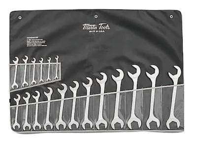 Martin Tools 18 PC Angle Opening Hydraulic Wrench Set, SAE, 11/32" - 1 1/2", OB18K