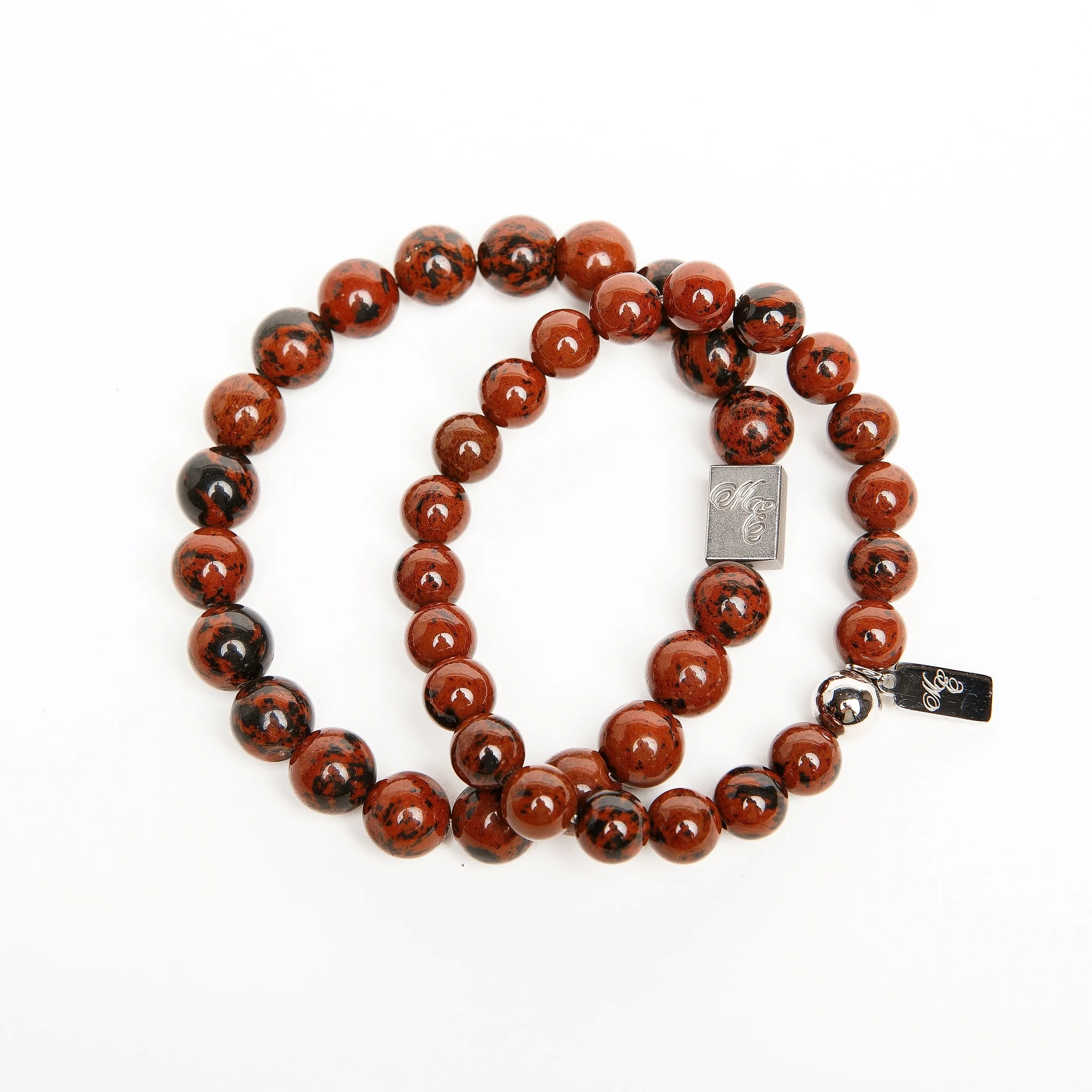 ME™ Basics His & Hers Mahogany Obsidian 2-pc Bracelet Set