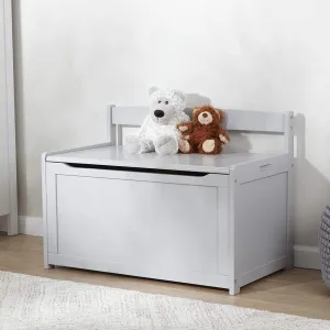 Melissa & Doug Wooden Toy Chest - Gray
