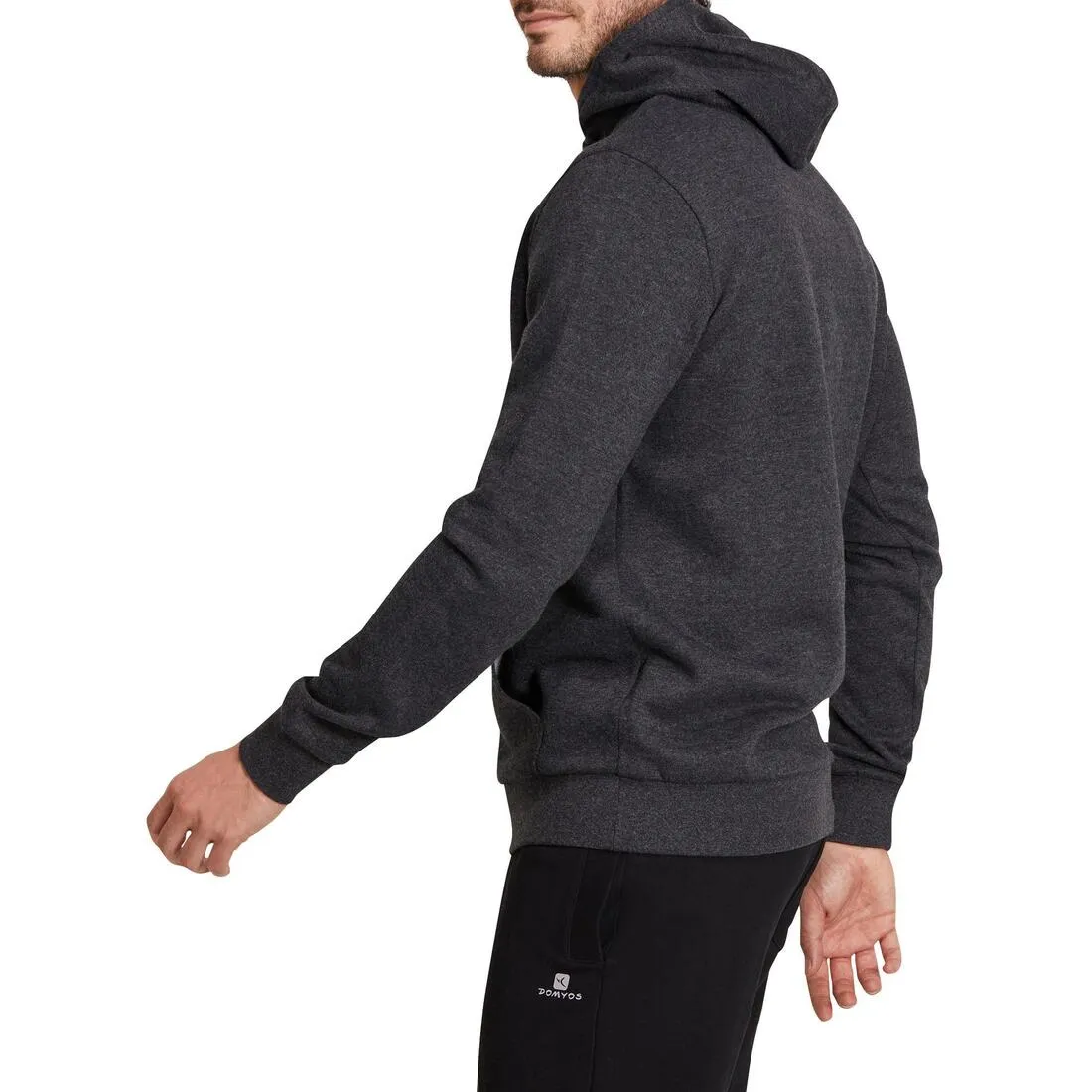 Men's Hooded Gym & Pilates Sweatshirt - Dark Grey