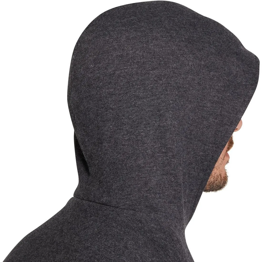 Men's Hooded Gym & Pilates Sweatshirt - Dark Grey