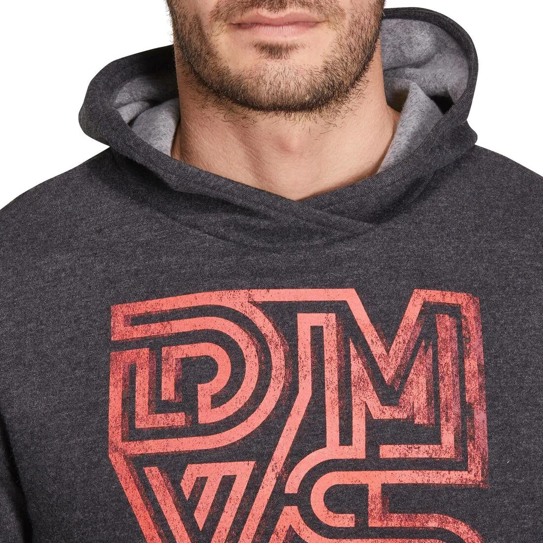 Men's Hooded Gym & Pilates Sweatshirt - Dark Grey