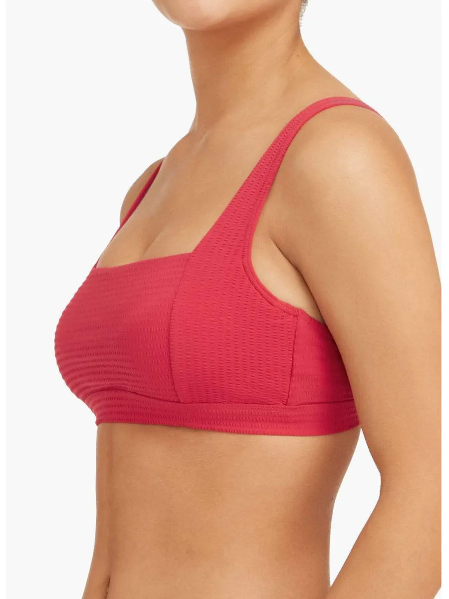 Messina Square Neck Bra In Red
