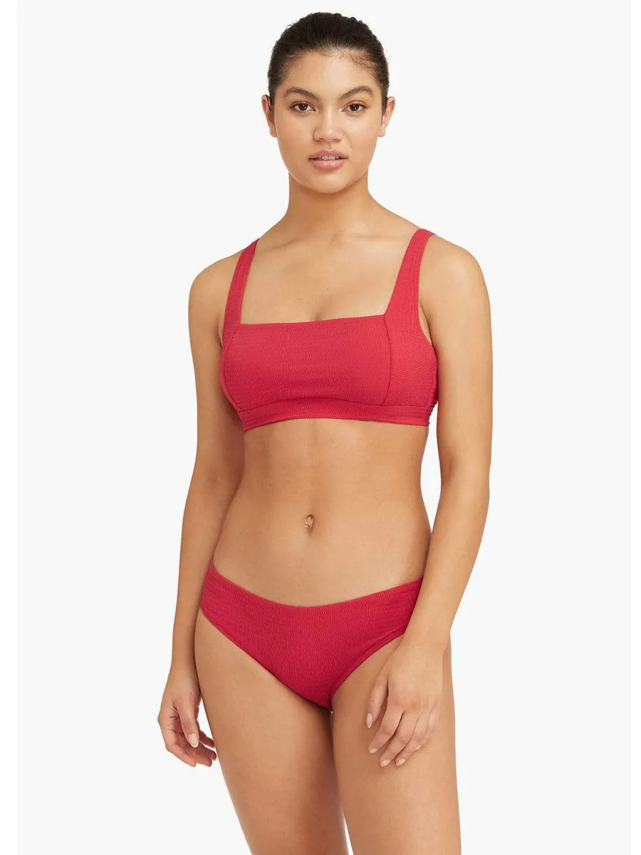 Messina Square Neck Bra In Red