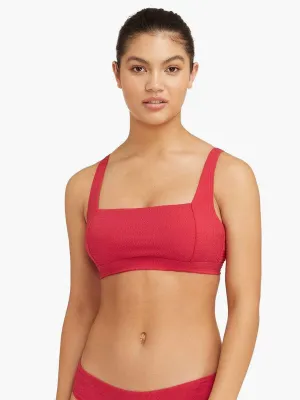 Messina Square Neck Bra In Red