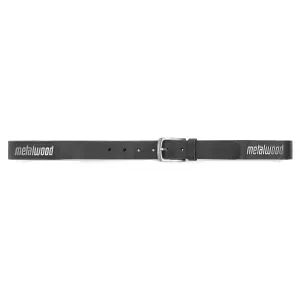 Metalwood Studios Metal Logo Leather Studded Belt Black