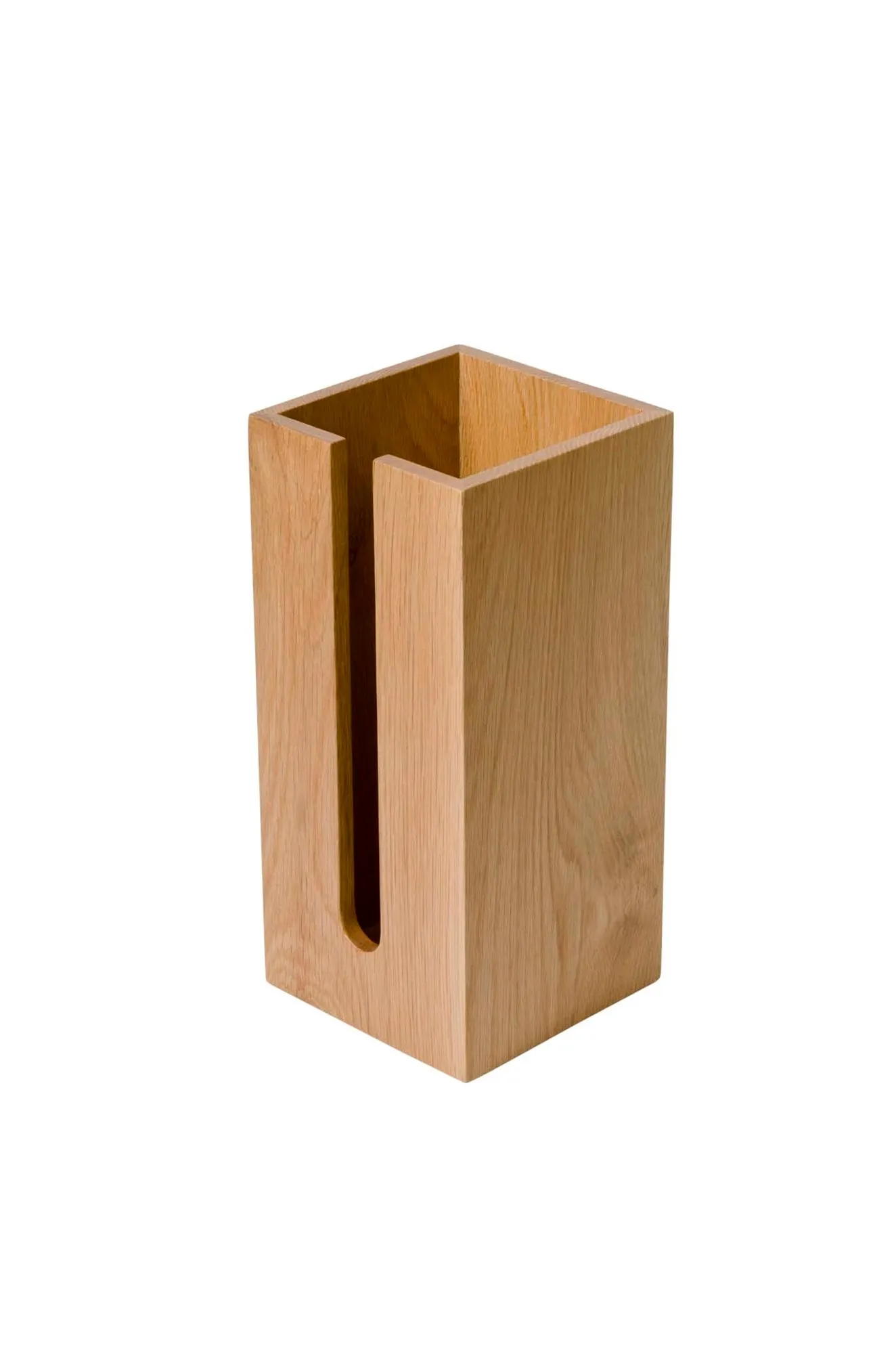 Mezza Roll Holder - Natural Oak Finish