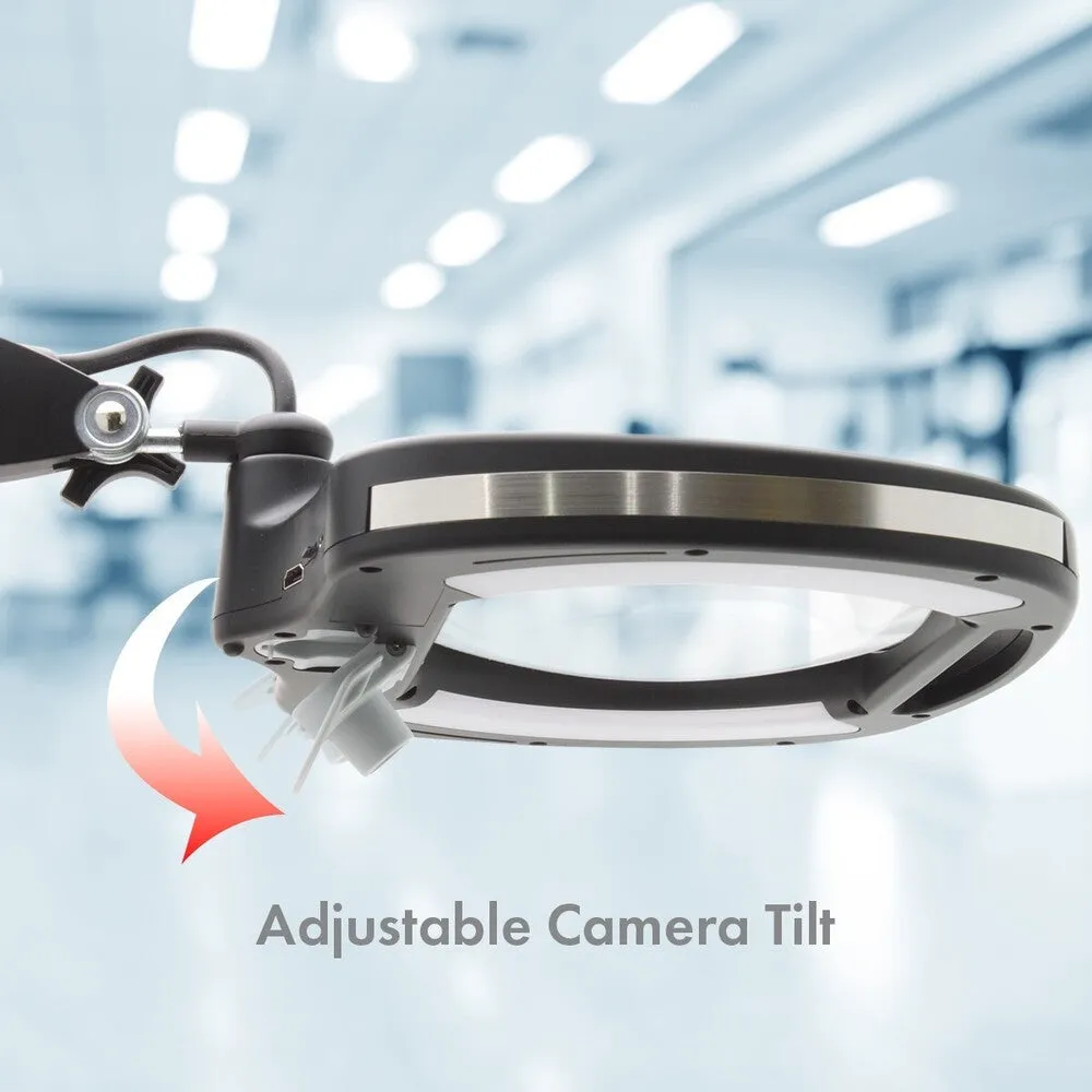 Mighty Vue Inspector 5 Diopter [2.25x] Magnifying Lamp with HD Camera - ESD Safe | View What You See on a Computer Monitor or TV Live! by Aven