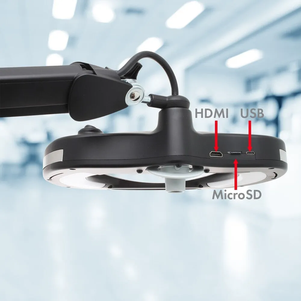 Mighty Vue Inspector 5 Diopter [2.25x] Magnifying Lamp with HD Camera - ESD Safe | View What You See on a Computer Monitor or TV Live! by Aven