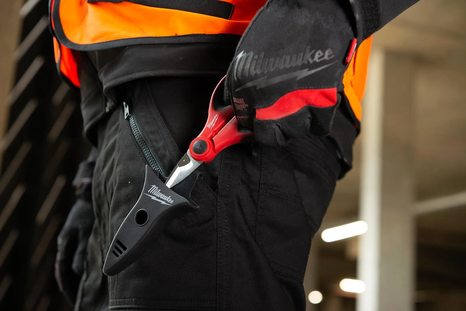 Milwaukee Electrician Scissor with Tool Holder Belt Pouch