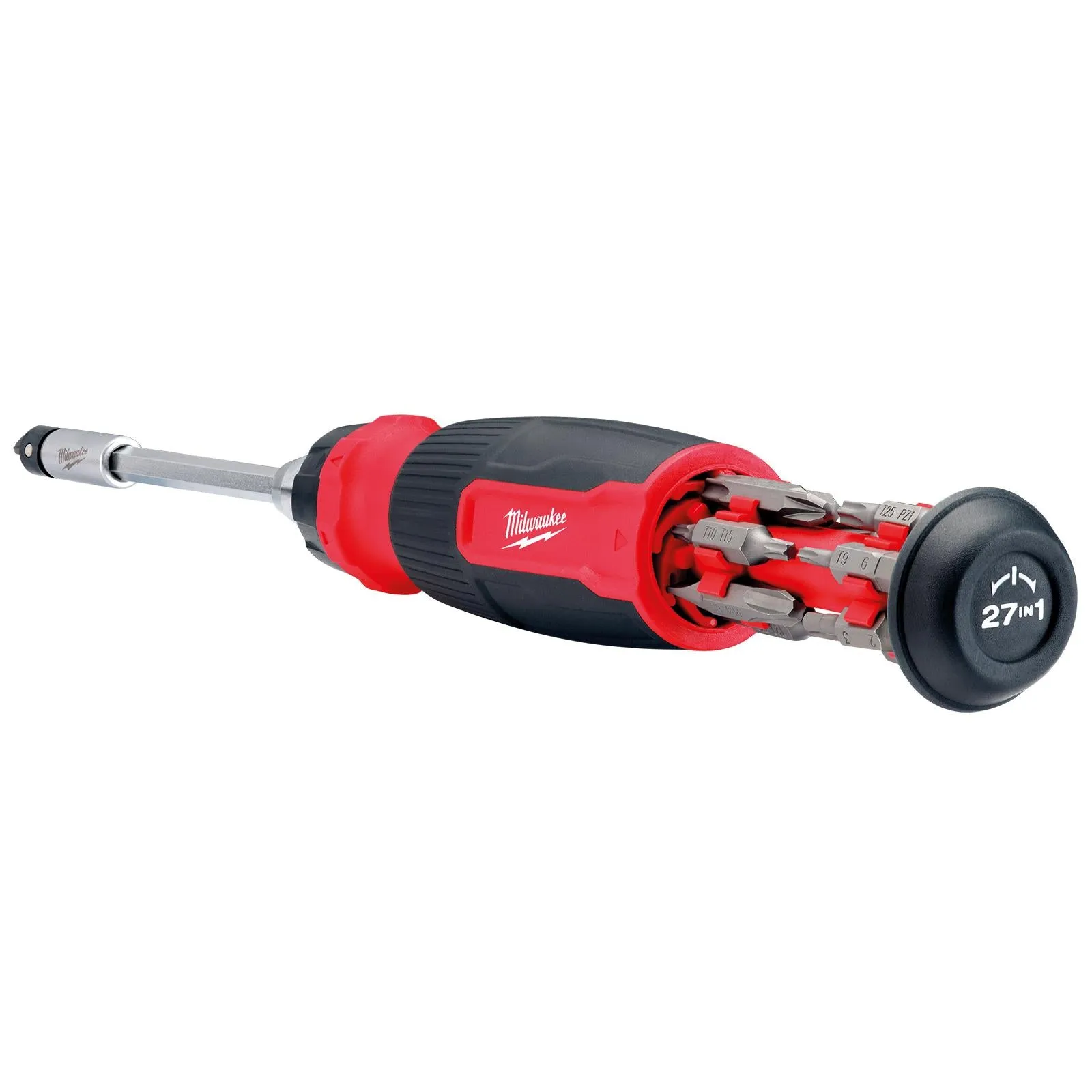 Milwaukee Ratchet Screwdriver Set 27 in 1 Multi Bit Pozi Phillips Torx Slotted Hex