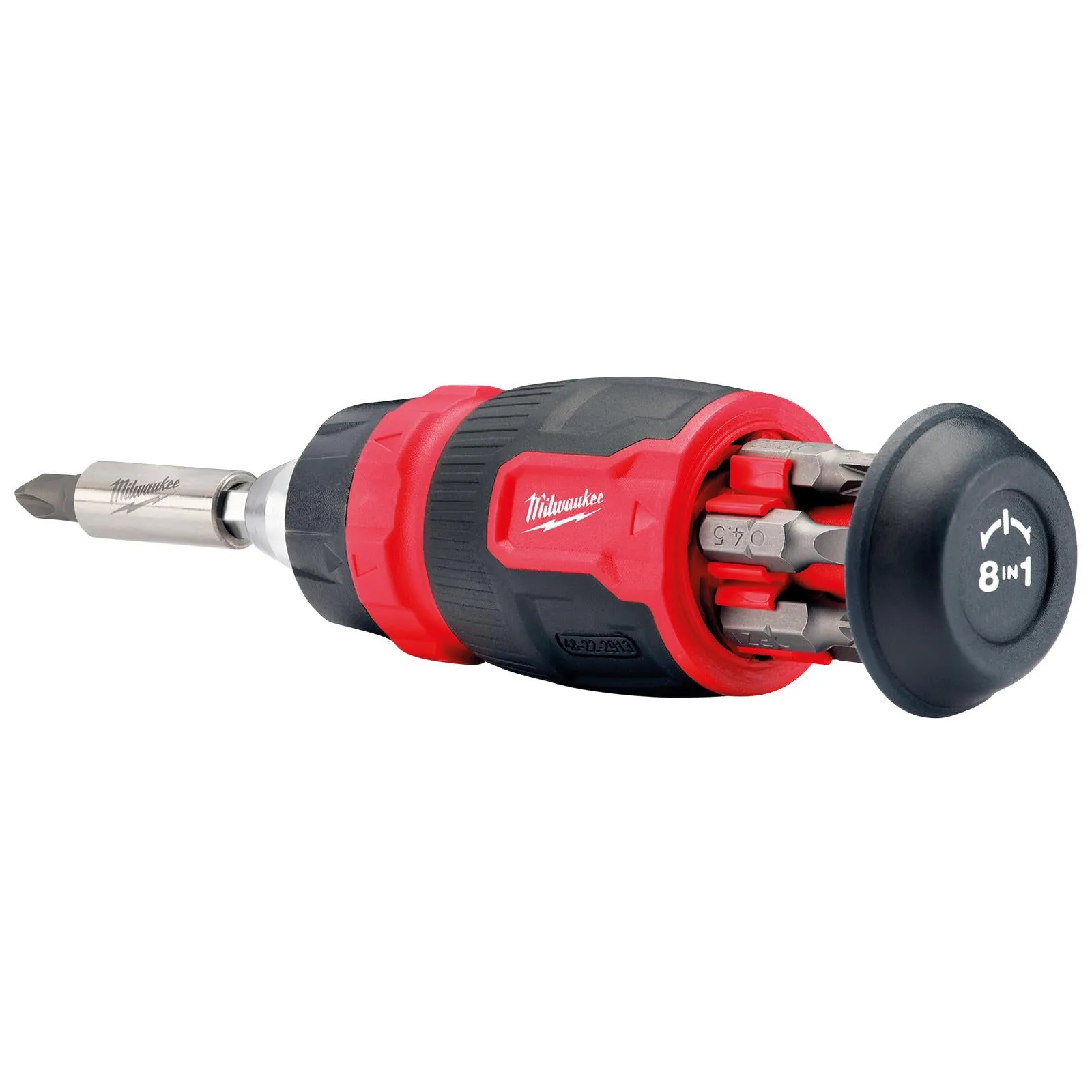 Milwaukee Ratchet Screwdriver Set Compact 8 in 1 Multi Bit Stubby Pozi Phillips Torx Slotted