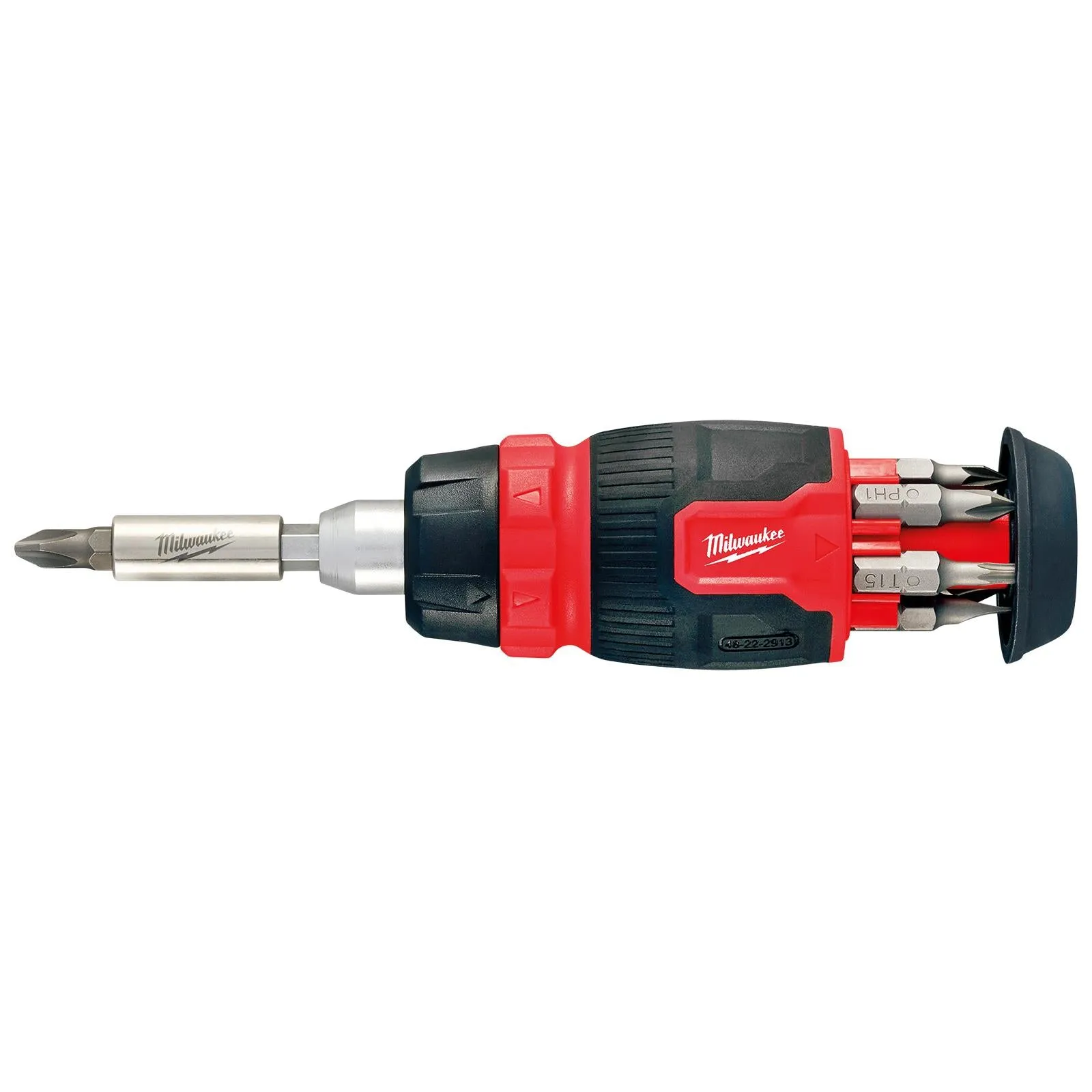 Milwaukee Ratchet Screwdriver Set Compact 8 in 1 Multi Bit Stubby Pozi Phillips Torx Slotted