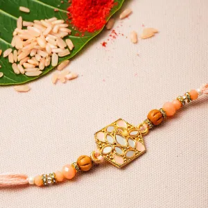 Mirror Studded Hexagon Rakhi