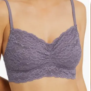 Montelle Intimates 34BC Cup Sized Lace Bralette Purple Cloud
