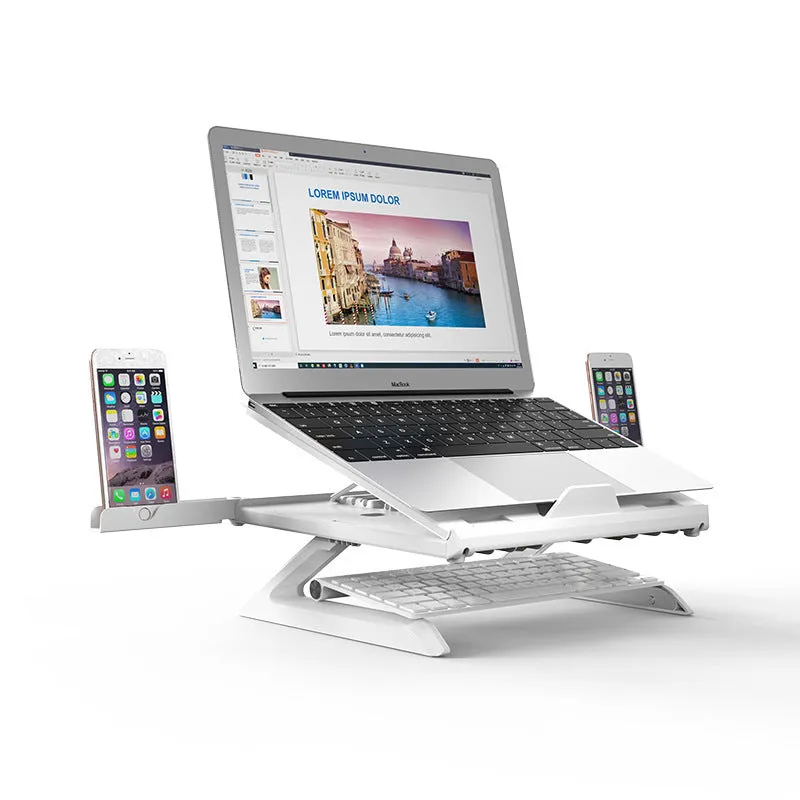 Multifunctional Folding Laptop Stand: Portable, Adjustable, Aluminum Alloy Base
