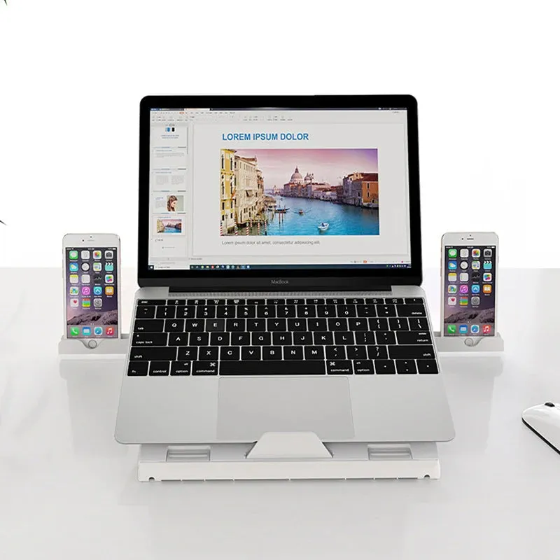 Multifunctional Folding Laptop Stand: Portable, Adjustable, Aluminum Alloy Base