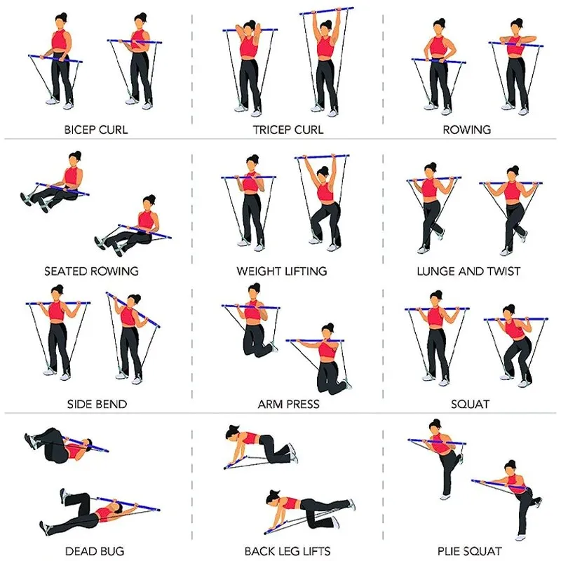 Multifunctional Pilates Bar Combination Fitness Bar Yoga
