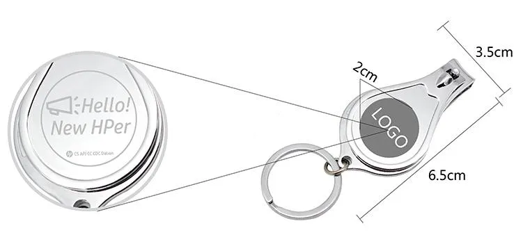 Multifunctional Stainless Steel Nail Clipper With Keychain