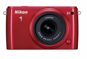 Nikon 1 S1 Mirrorless Digital Camera with 11-27.5mm Lens (Red)