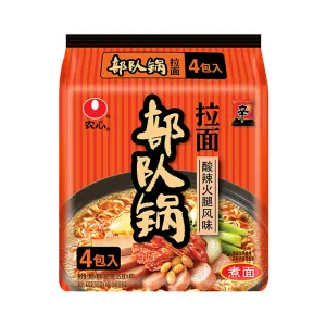 Nongshim Budae Jjigae Spicy Ham Flavor Instant Noodles - 118g x 4 Packs